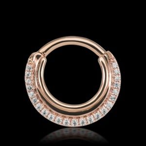 *SALE* Maria Tash 14k Rose Gold Dhara Clicker 3/8
